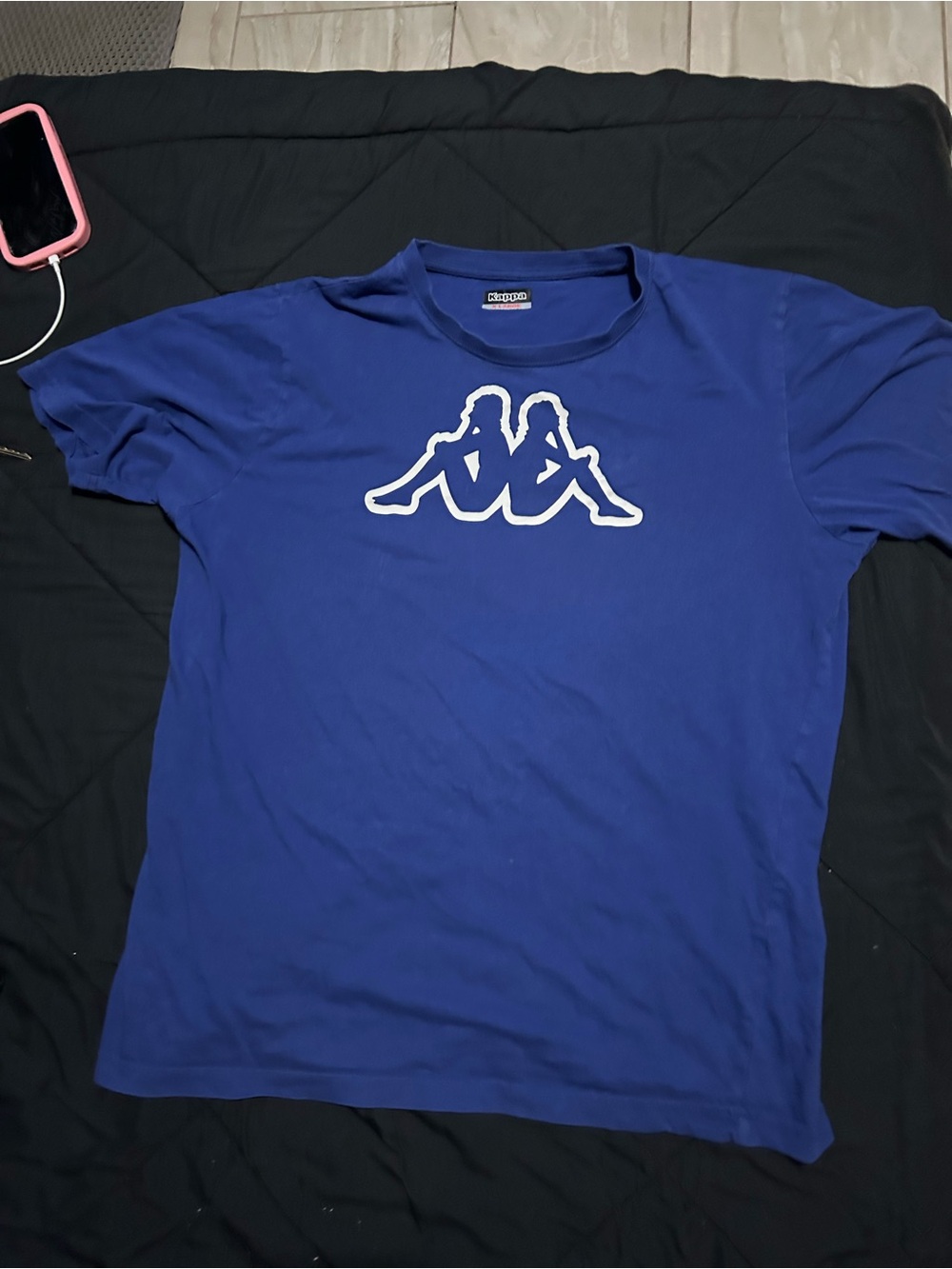Kappa Men’s Blue Tee with White Logo